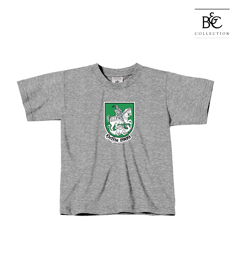 B&C Kinder T-Shirt Sports Grey "Anton Frontprint"